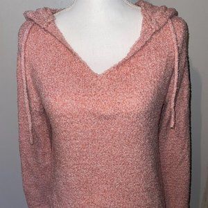 Crave Fame Juniors Medium Pink Women Hoodie Super Soft‎ Chenille Sweater